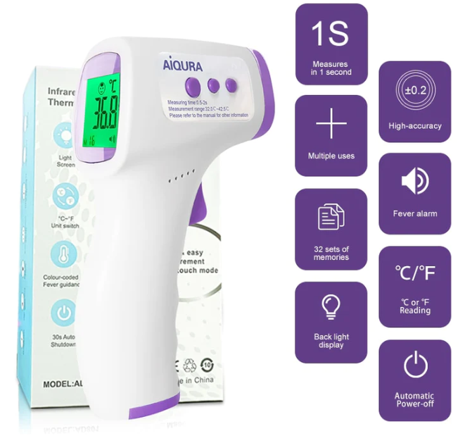 pack santé : thermometre frontal + oxymetre